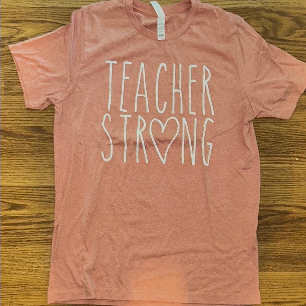 Kids Pink 'Teacher Strong' T-Shirt